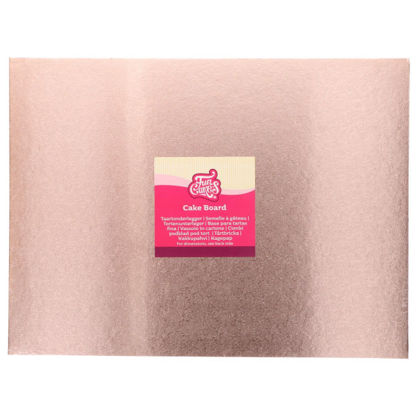 FunCakes Cake Board Oblong Rose Gold 40x30cm