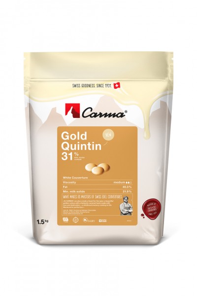 Carma Kuvertüre Gold Quintin - 1,5 kg Beutel