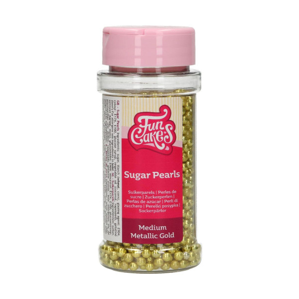 Zuckerperlen metallic gold 4 mm
