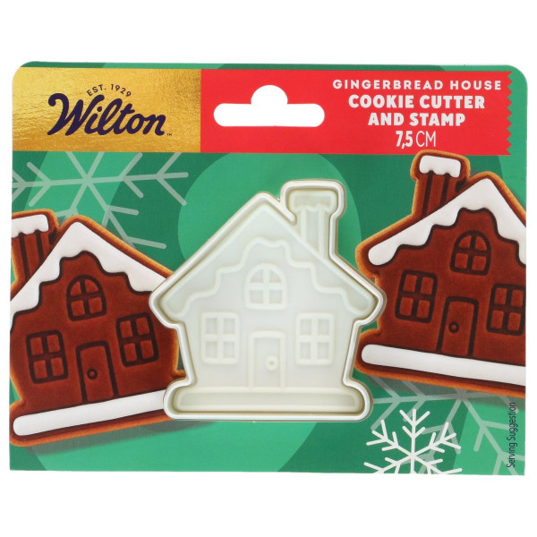 Wilton Cookie Cutter with Stamp Gingerbread House 7,5cm