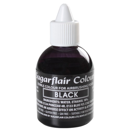 Sugarflair Airbrush Lebensmittelfarbe schwarz 60 ml