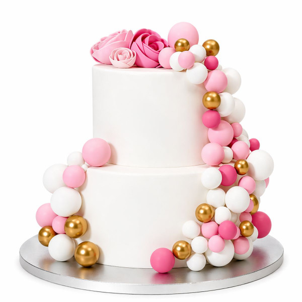 Simply Making Decorative Ball Set Hot Pink Ombre &amp; Gold pk/32