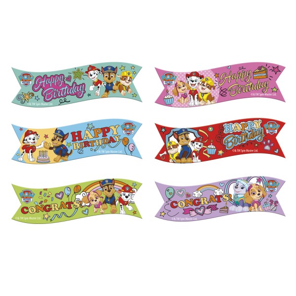 Wafer Deko PAW PATROL 6 St. 9.2X3.2CM