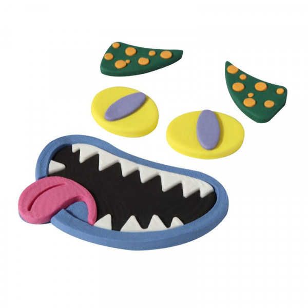 Halloween Essbare Zucker Kuchenaufsätze - Monster (5 Stück)