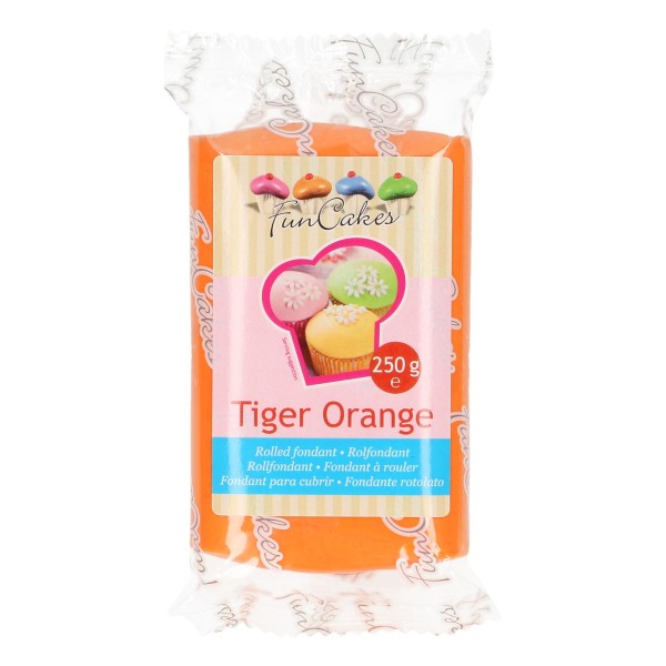 FunCakes Fondant tiger orange 250 g