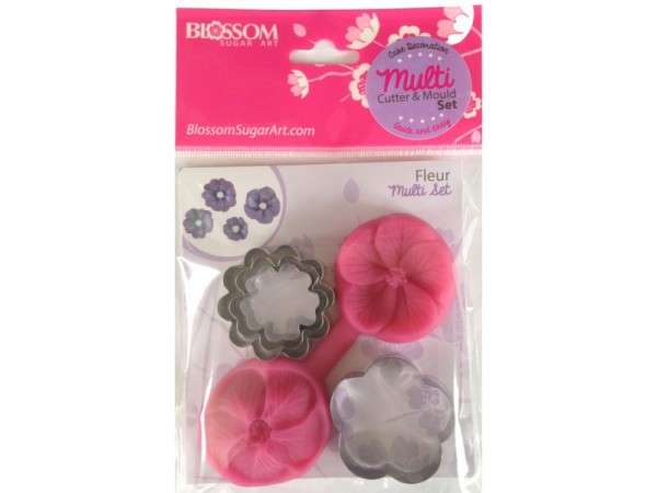 Multi Set: Fleur Ausstecher &amp; Präger + 3 Ausstecher