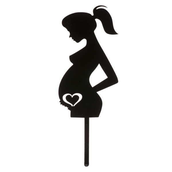 Cake Topper Schwangere Frau 16X6CM