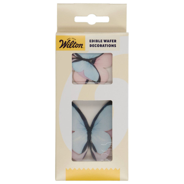 Wilton Edible Wafer Decorations Butterflies Pastel set/8