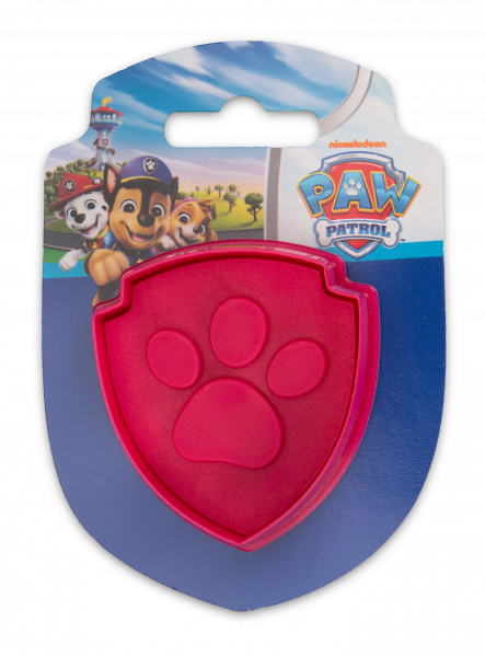 Prägeausstecher mit Auswerfer Paw Patrol *Abzeichen Pfote* auf Karte, 5,5cm