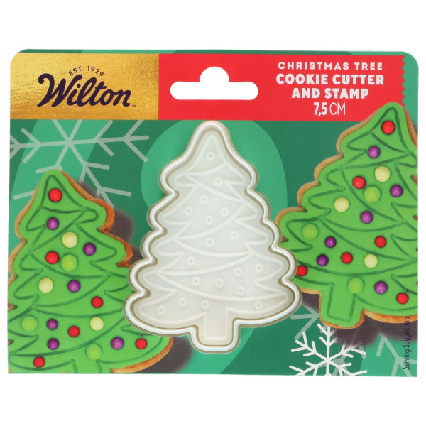 Wilton Cookie Cutter with Stamp Christmas Tree 7,5cm