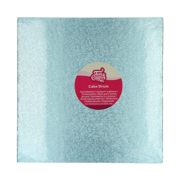 FunCakes Tortenplatte Quadrat 30,5 cm -Baby Blau-