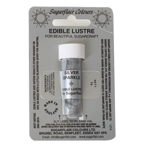 Glanz-Puderfarbe Silver Sparkle