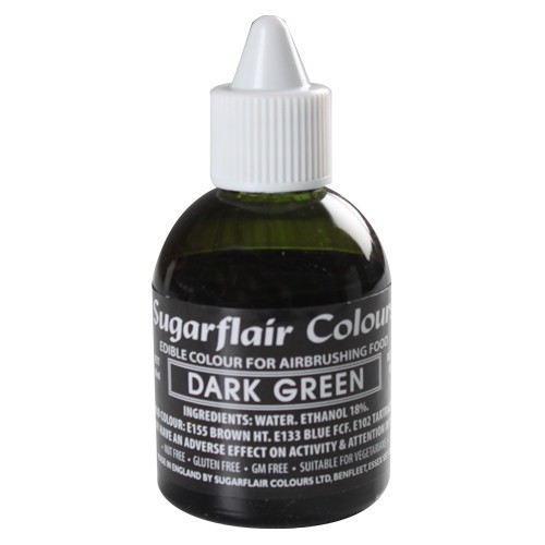 Sugarflair Airbrush Lebensmittelfarbe dunkelgrün 60 ml