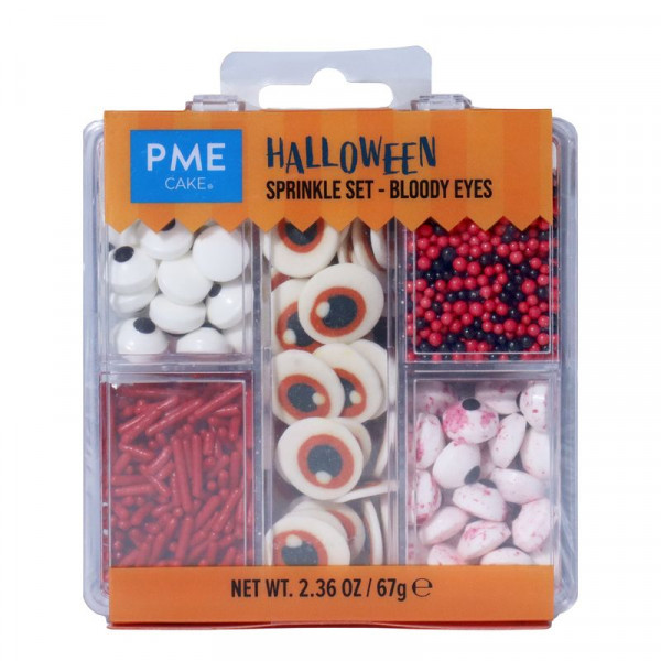 5-in-1 Halloween Streuselmix - Blutige Augen (67g)