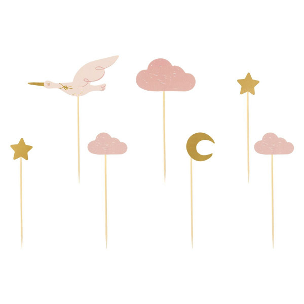 Cupcake Toppers - Störche pk/7