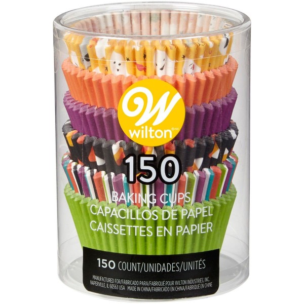 Papierbackförmchen 50 mm Halloween/Gespenster - 150 Stück
