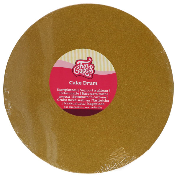 FunCakes Cake Drum Round Shimmering Gold Ø 30 cm