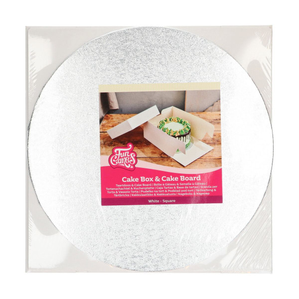 FunCakes Tortenbox &amp; Rundes Tortenbrett (3mm) 30x30x15 cm