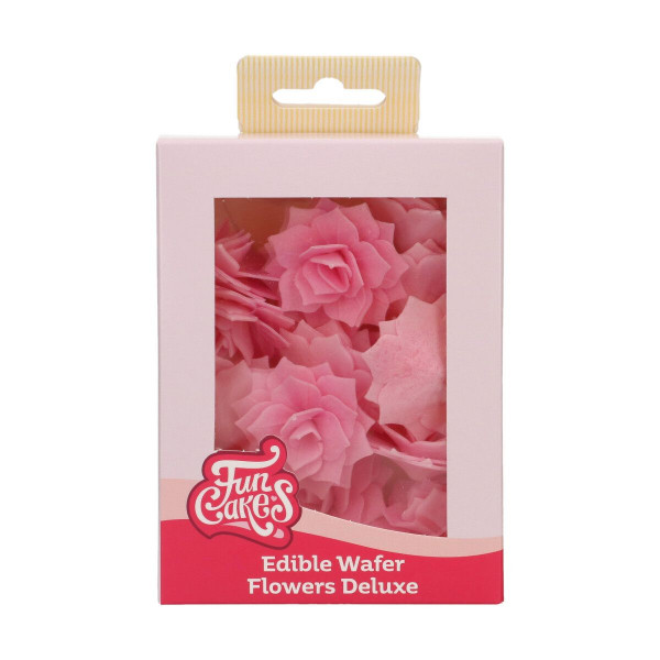 FunCakes Essbare Papierblumen Deluxe Rose Rosalia Weiß Mittel pk/15