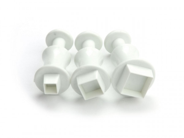 Cake-Masters Ausstecher + Stempel Quadrat 3er