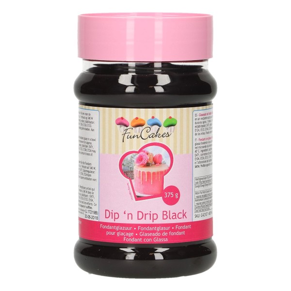 Dip'n Drip Fondantglasur schwarz 375 g