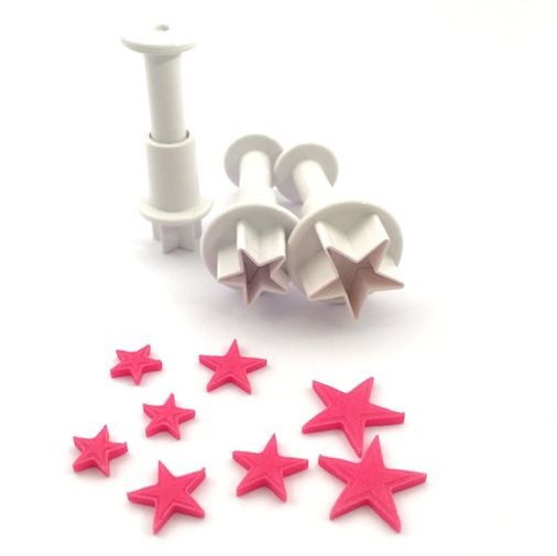 Mini Stern Ausstecher mit Auswerfer 3er Set