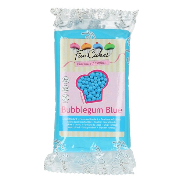 FunCakes Fondant mit Kaugummigeschmack blau 250 g - NEU -