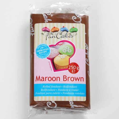 FuncakesFondant maroon brown 250 g