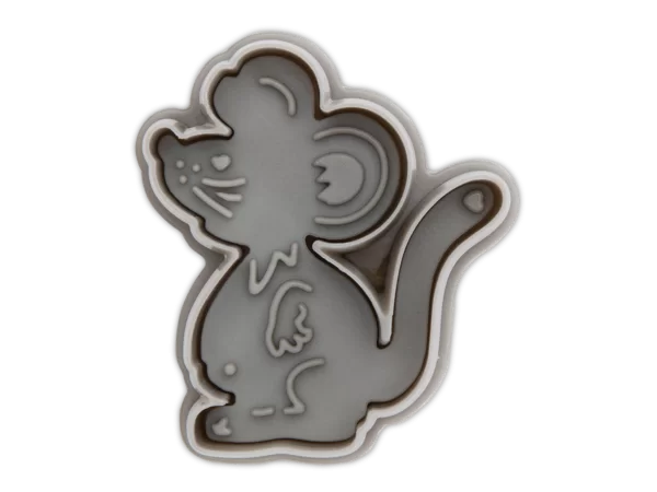 Präge-Ausstecher mit Auswerfer - Maus - mit Prägung und Auswerfer