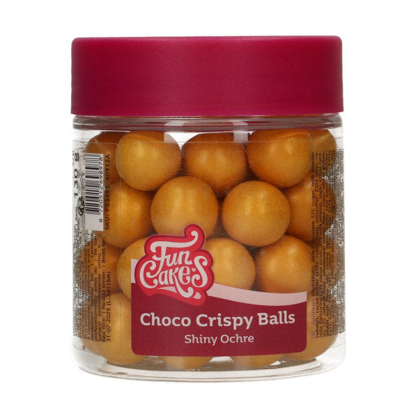 FunCakes Choco Crispy Balls - Shiny Ochre 130g