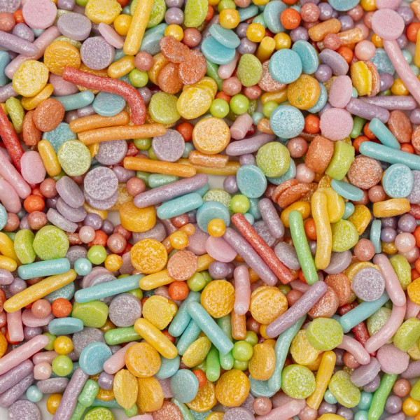 Streusel-Mischung für Kuchen – Pastel Regenbogen 76 g