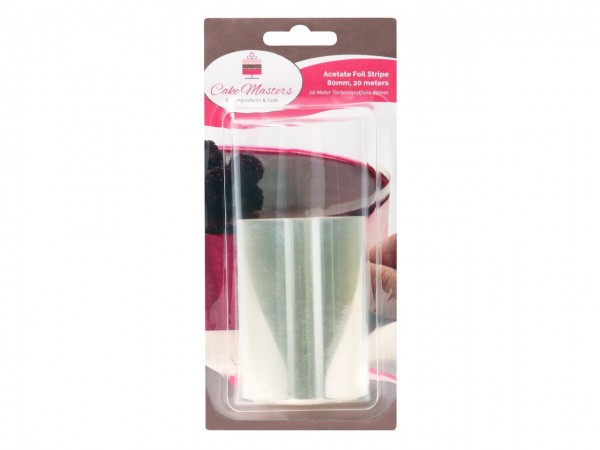 Tortenrandfolie / Acetat-Folie 8 cm hoch, 20 m