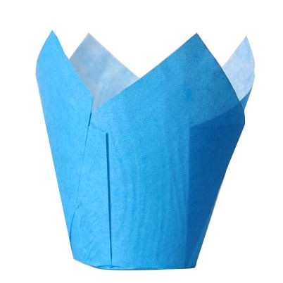 Muffinförmchen Tulpe blau, 36 Stück
