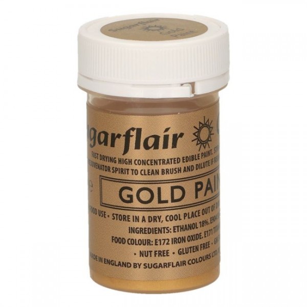 Sugarflair Edible Matt Paint -Gold- 20g