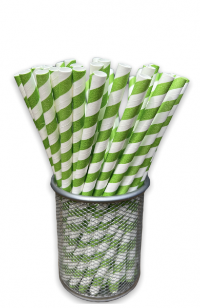 Lollipop Sticks gestreift lime green