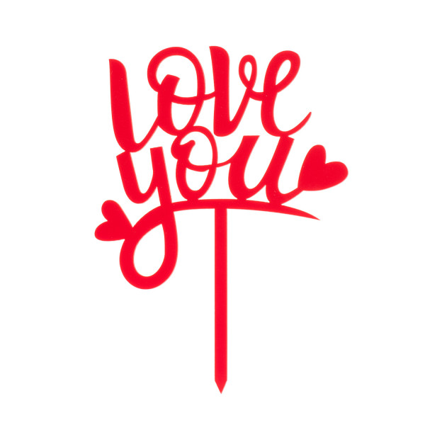 Cake Topper love you 13,5X10 CM