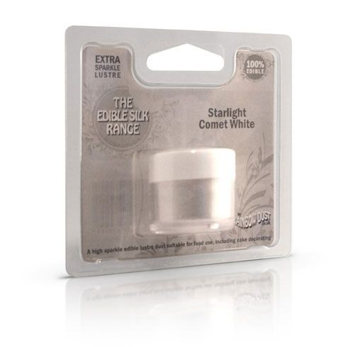 Rainbow Dust Edible Silk - starlight comet white