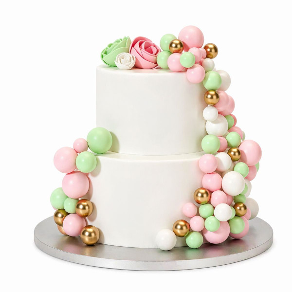 Simply Making Decorative Ball Set Pastel Pink Green &amp; Gold pk/32