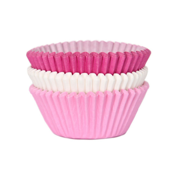 House of Marie Baking Cups Assorti Pink pk/75