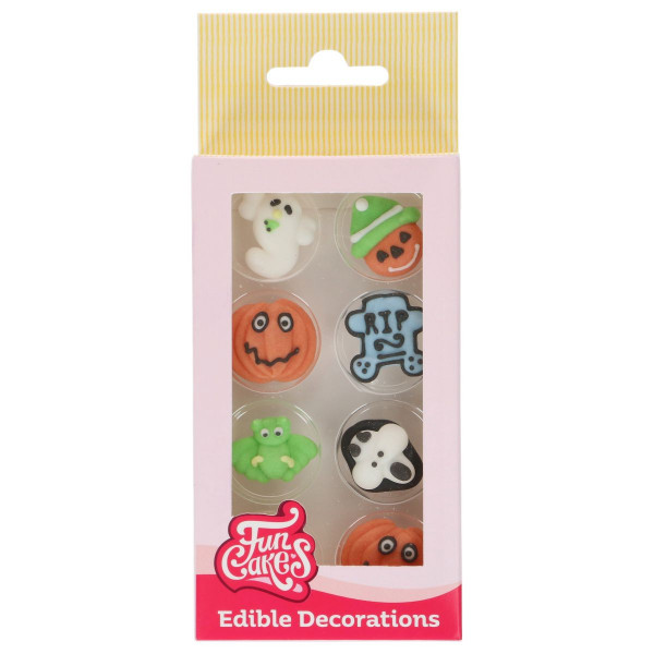 FunCakes Sugar Decorations Spooky Pumpkins set/8