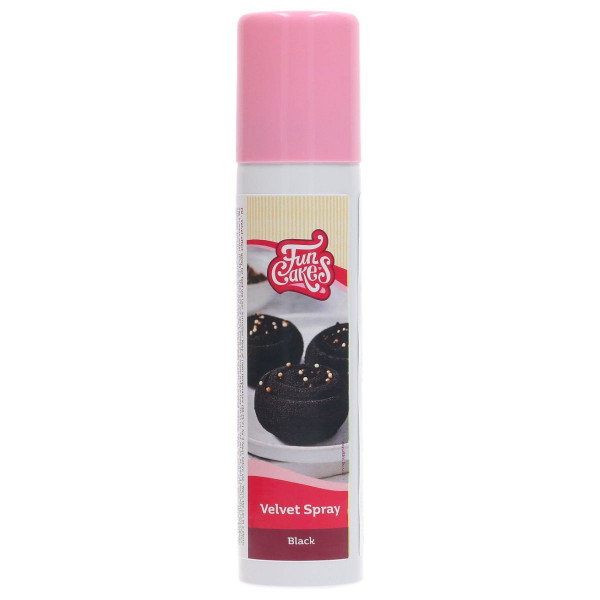 FunCakes Velvet Spray Black 100ml