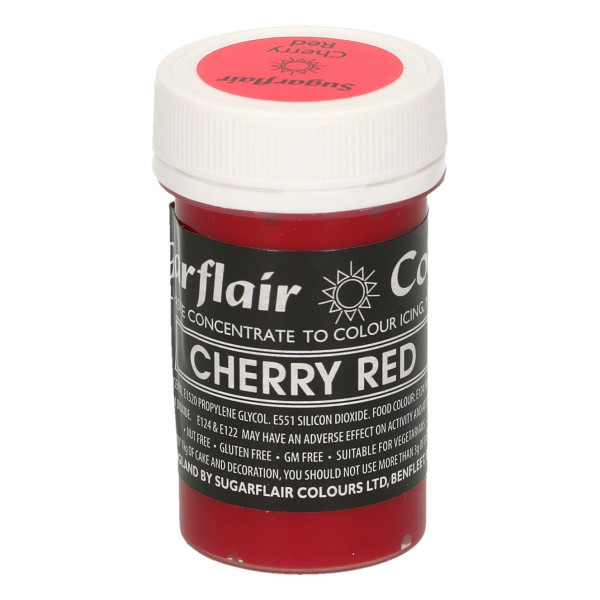 Sugarflair Paste Colour Pastel CHERRY RED 25g