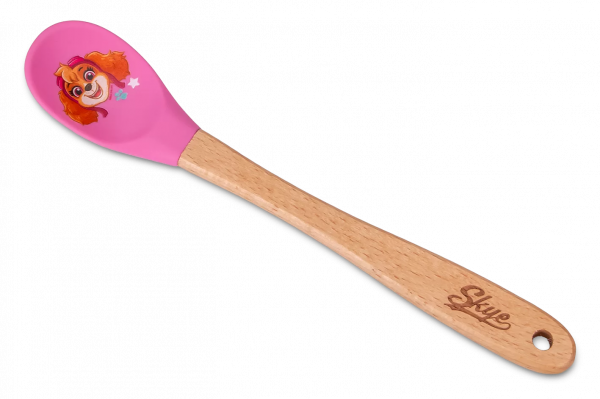 Paw Patrol Kochlöffel *Skye* Holz/Silikon pink 18,5x3,4 cm