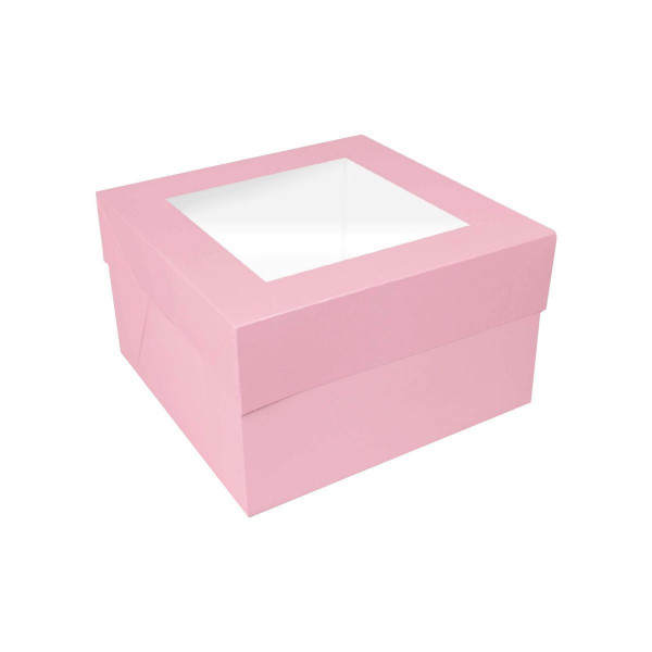 Simply Making Cake Box Window Light Pink 35 x 35 x 15 cm