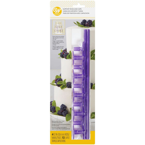 Plastic Support Rods and Caps Pkg/14
