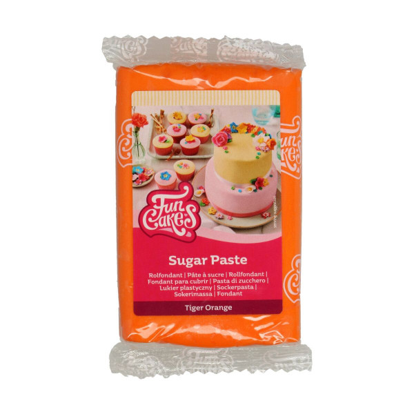 FunCakes Fondant tiger orange 250 g
