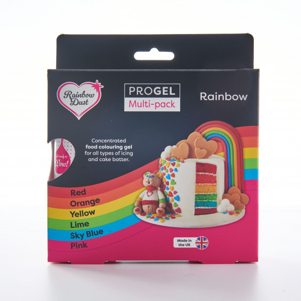 RD ProGel® Multipack Rainbow Set/6 (Rot, Orange, Gelb, Limette, Himmelblau und Pink)