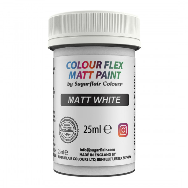 Sugarflair Essbare Farbe Matt Weiß 25 ml