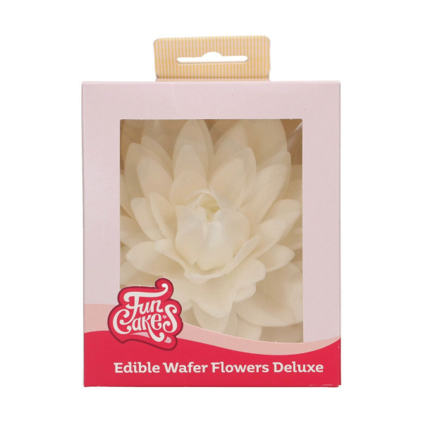 FunCakes Essbare Papierblumen Deluxe Pfingstrose Weiß Groß pk/1