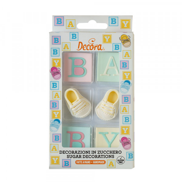 Zuckerdekor -Baby Shower / 6er Pack